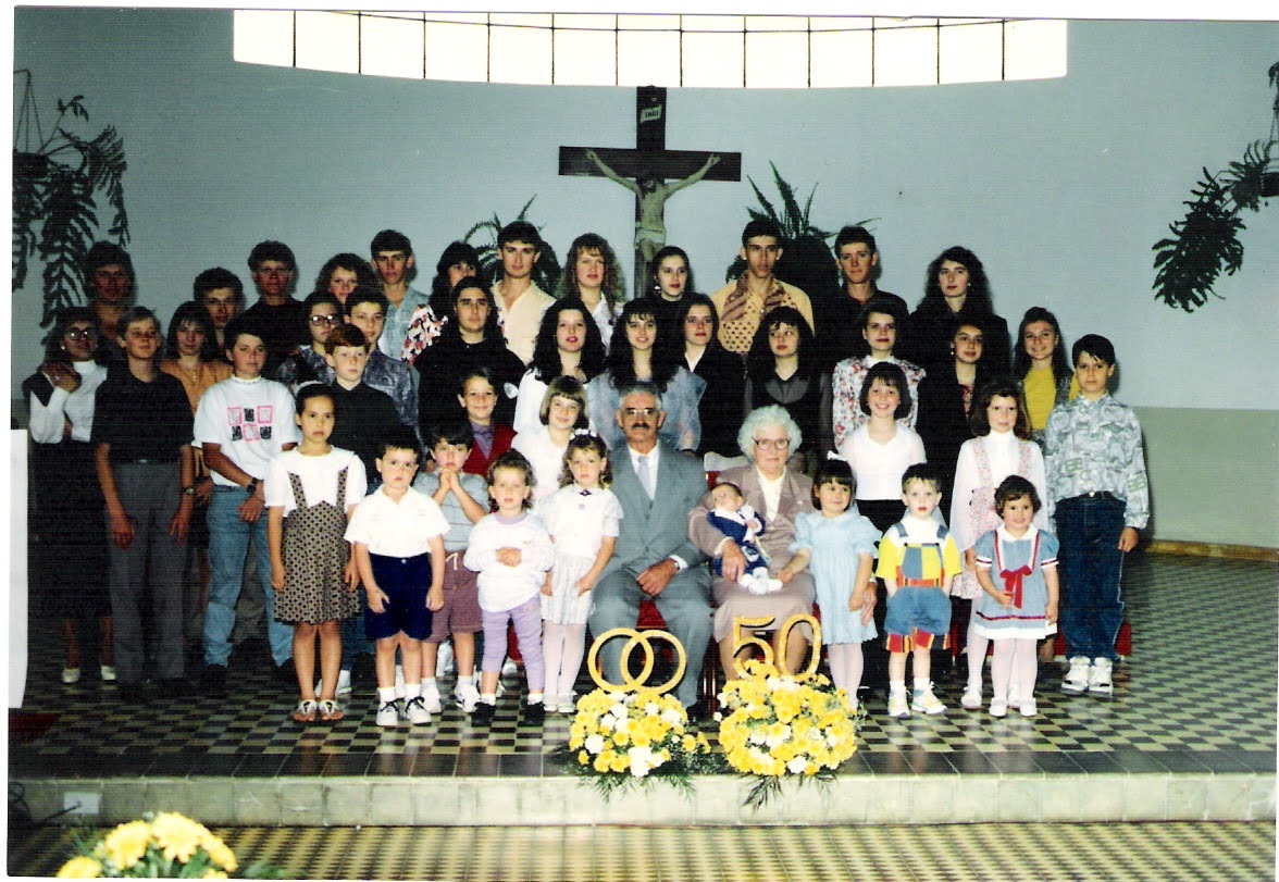 Gabriel e Marta com os netos