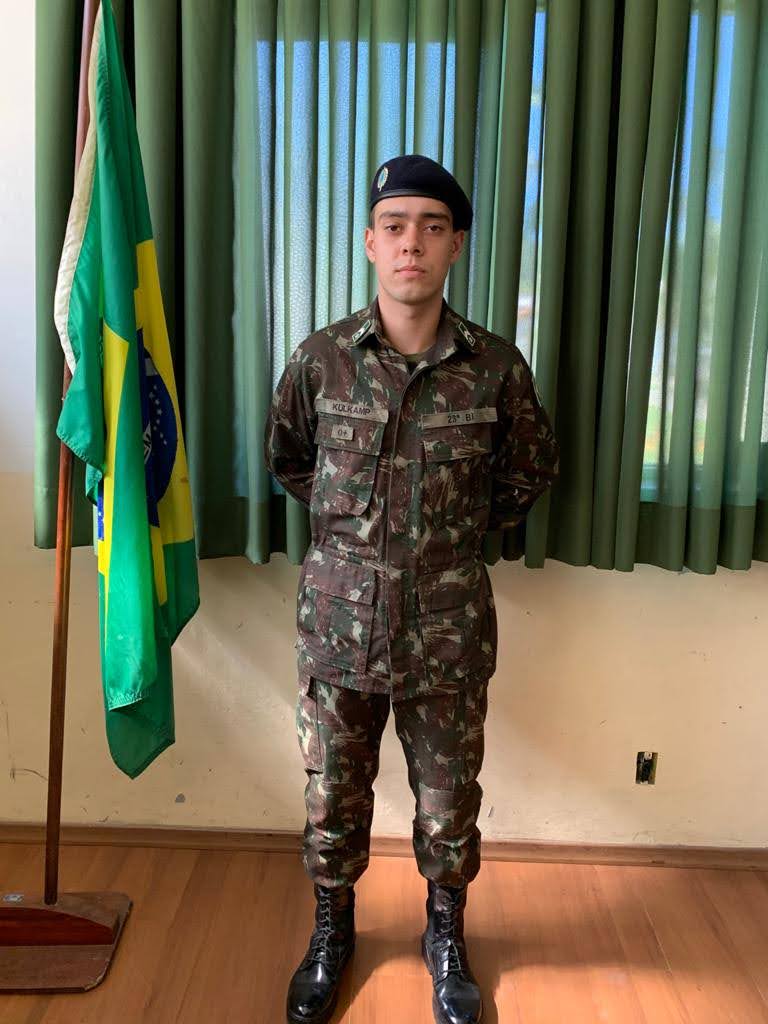 Diego não esteve com a família nessa data por estar estudando no Batalhão de Infantaria de Blumenau. Foto 2020