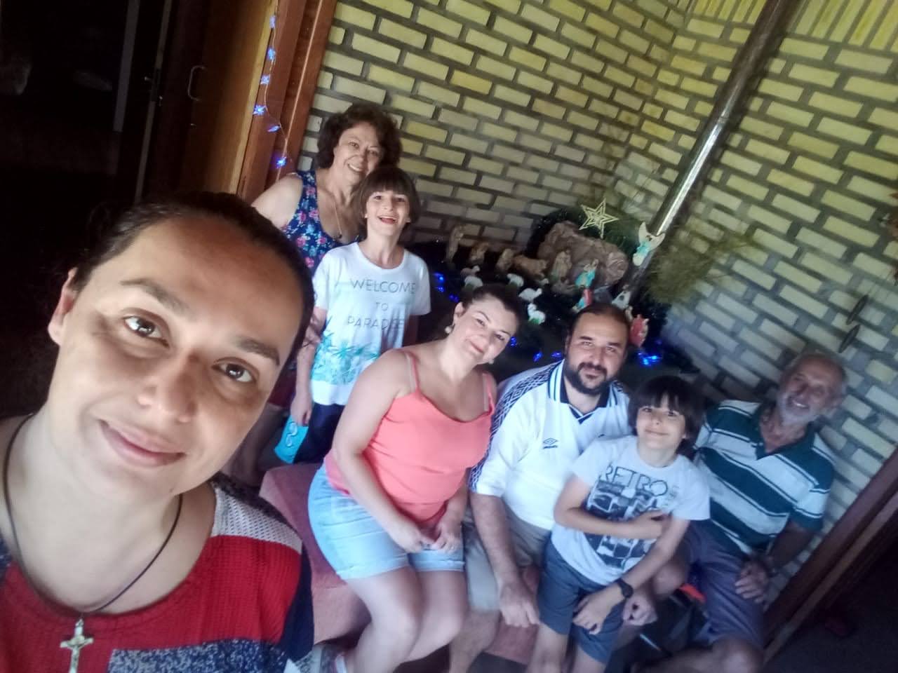 Katia, Marina, Rafael Heinrich, Catia, Roberto, Gabriel Bernhard, Nilo. Foto 2020.