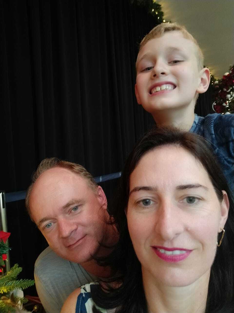 Evandro, Solange, Arthur. Foto 2020