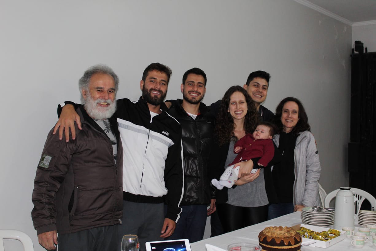 Carlos, Lucas, Jonas, Elisa, Gustavo, Joana, Márcia. Foto 2020